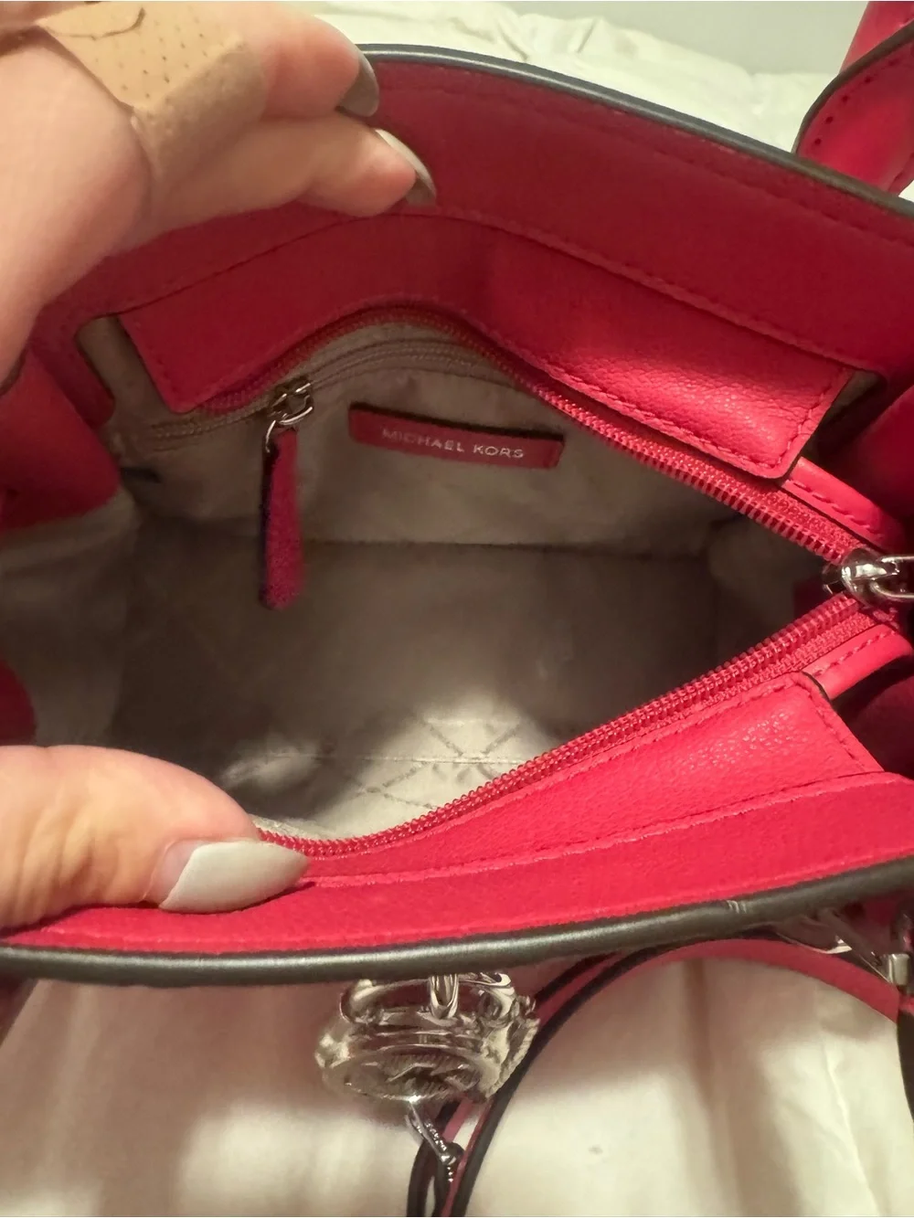 Michael Kors Hot Pink Mercer Inspired Top-Handle Satchel